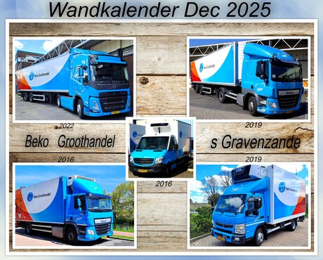 Collage Wandkalender  Maand December 2025   fotos  div  uit 2024  