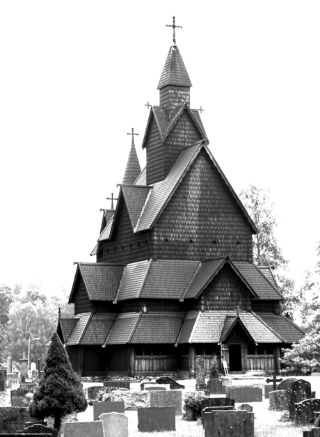 Stavskerk in Heddal in Noorwegen