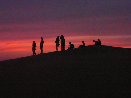 Zonsondergang in de woestijn