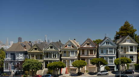Painted Ladies, een van de grote publiekstrekkers in de Californische stad.