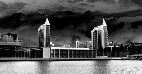 onweer boven Lissabon