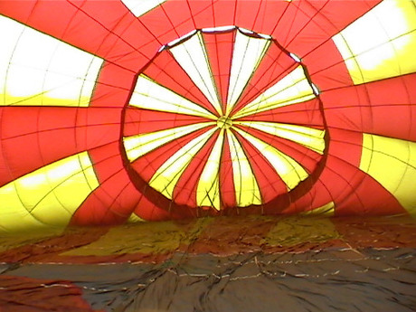 In de luchtballon