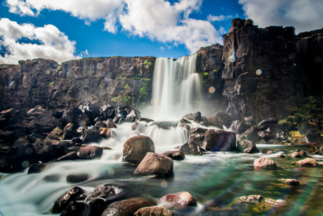 Oxararfoss waterval IJsland - lange sluitertijd