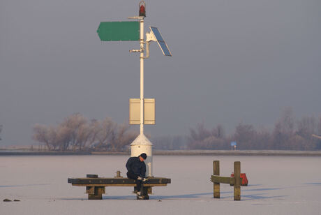 ...eenzame schaatser....