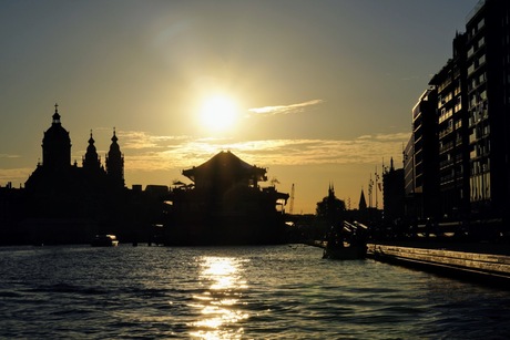 Amsterdam zonsondergang