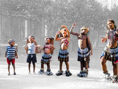 Straatbeeld in Kaapstad