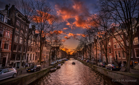 Zonsondergang in Amsterdam