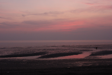 strand in avondlicht