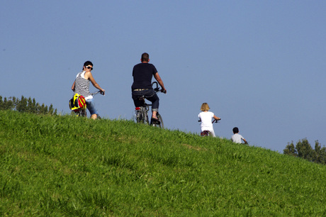 Fietsers op de Dijk