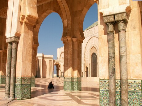 Casablanca - Plein bij Hassan II Moskee