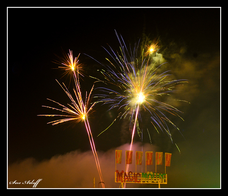 Vuurwerk op de kermis