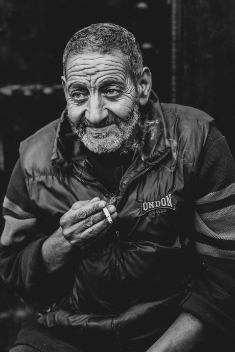 Zwart wit ~ straat portret