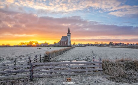 Zonsopkomst den Hoorn op Texel.