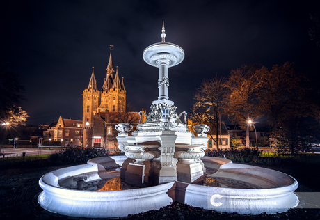 Monumentale fontein in Zwolle