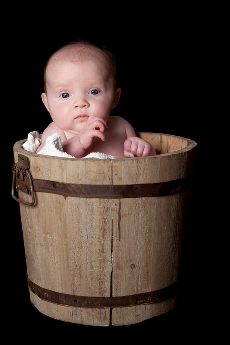 Baby in bucket