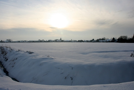 Dorp in de sneeuw