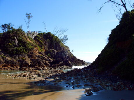 Rotsen bij Byron Bay