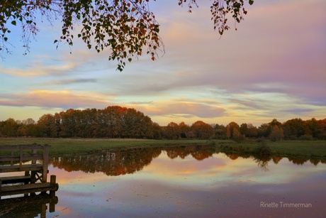 Zonsondergang boven de Regge