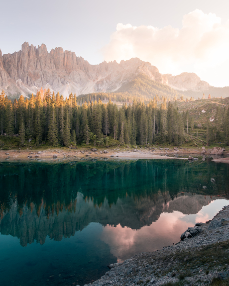 Lago di Carezza, Dolomieten, Italië