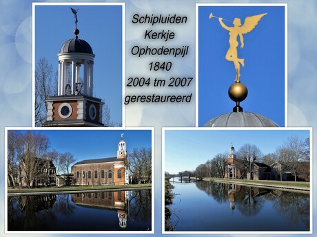 Collage Schipluiden  Kerkje Ophodenpijl   div  fotos  op 15 feb 2019  gemaakt .