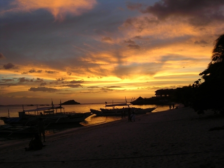 Zonsondergang Malapascua Filippijnen