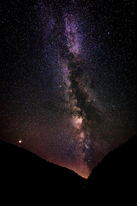 Melkweg/Mars/Saturnus in de Alpen