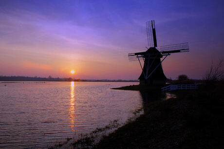 Windmill sunset