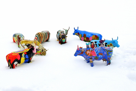 Cow Parade in the Snow