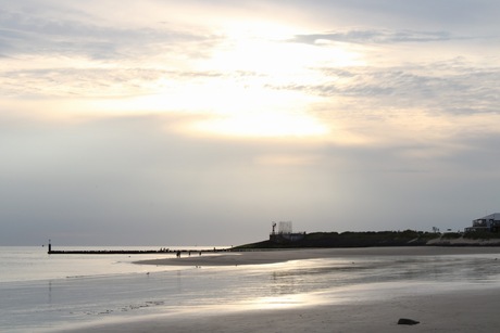 Uitzicht vanaf het strand van Vlissingen 