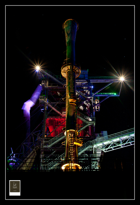 Landschaftspark Duisburg by night