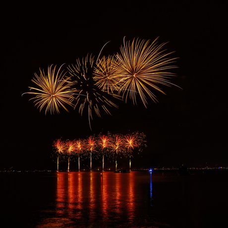 Vuurwerk aan de poel