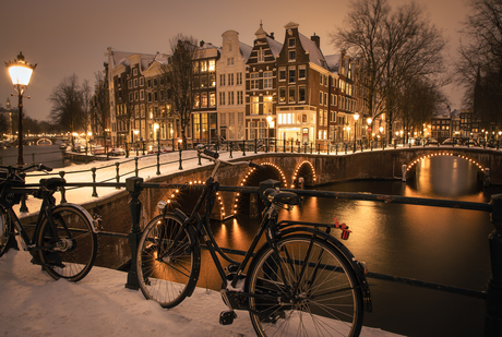 Amsterdam in de sneeuw