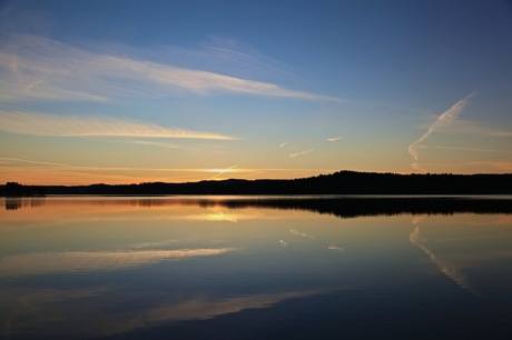 zonsondergang met gezicht...