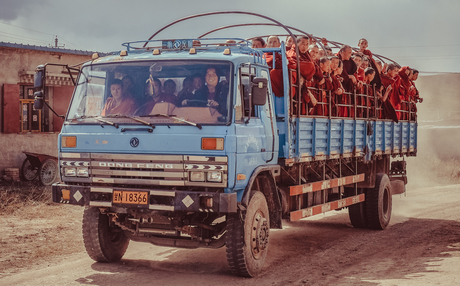 How many monks fit in a truck?