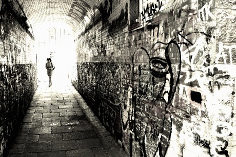 Colorful graffiti in Black & White