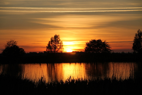 zonsondergang de Wiel Schagen