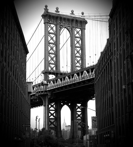 Iconic view Manhattan Bridge