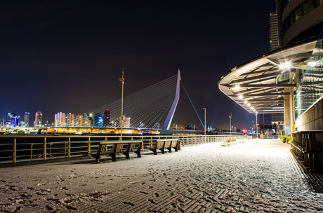 Erasmusbrug vanaf de Wilhelminapier