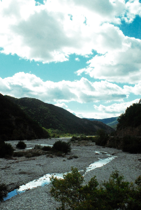 A view with clouds