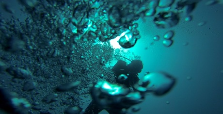 Bubbels on 30 meter depth!