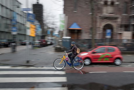 Fietsen in de regen