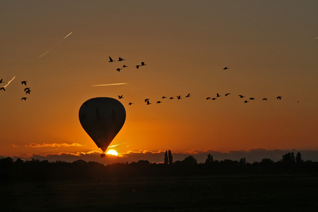 In de lucht