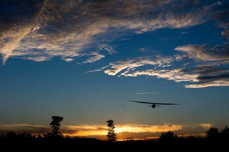 Last flight of the day after a beautiful mid-October day