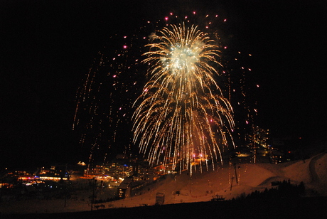 Vuurwerk op ooghoogte.