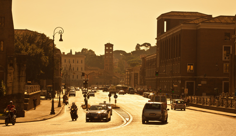 Rome with sunset