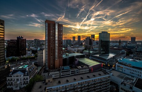 Zonsondergang in Rotterdam