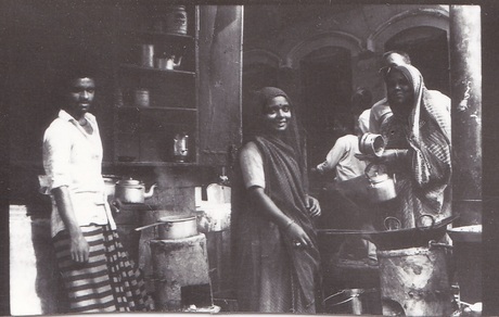 Familie in de keuken