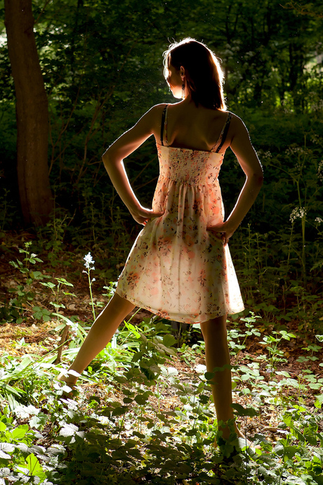 nadine met tegenlicht