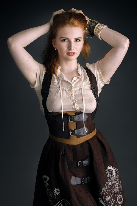 beauty with copper colored hair