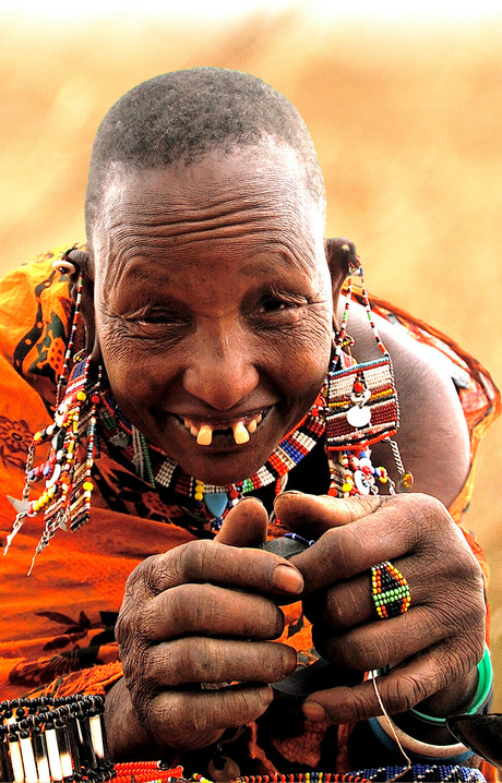 Masai vrouw in Amboseli